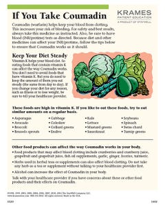 If You Take Coumadin, CarePlanner Tearsheet