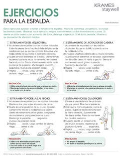 Back Exercises (Spanish)