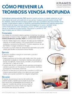 Preventing Deep Vein Thrombosis (Spanish)