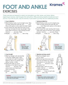 Foot and Ankle Exercises